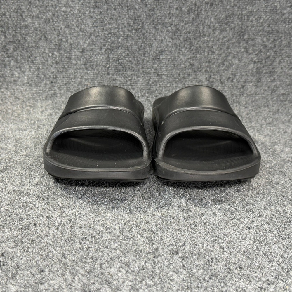 Oofos OOahh Sport Slide Sandals Men's 10 Black Athletic Running Recovery Beach - Picture 2 of 12